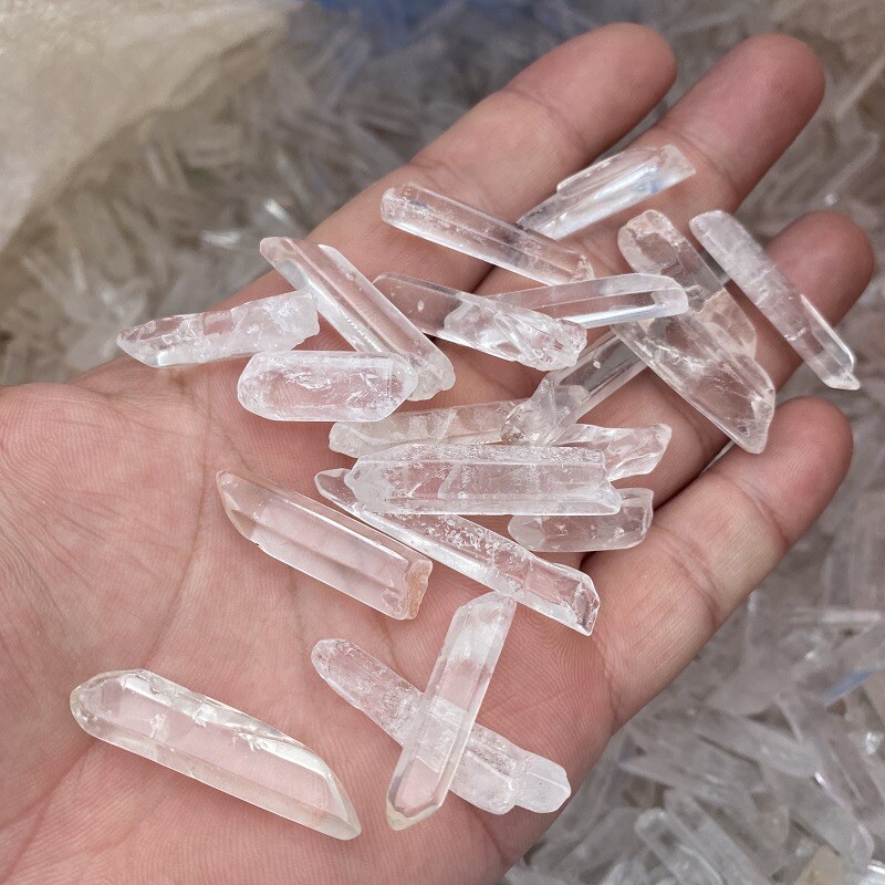 100g Tibet small Lot Natural Clear Quartz Crystal Points Wand Specimen US Seller