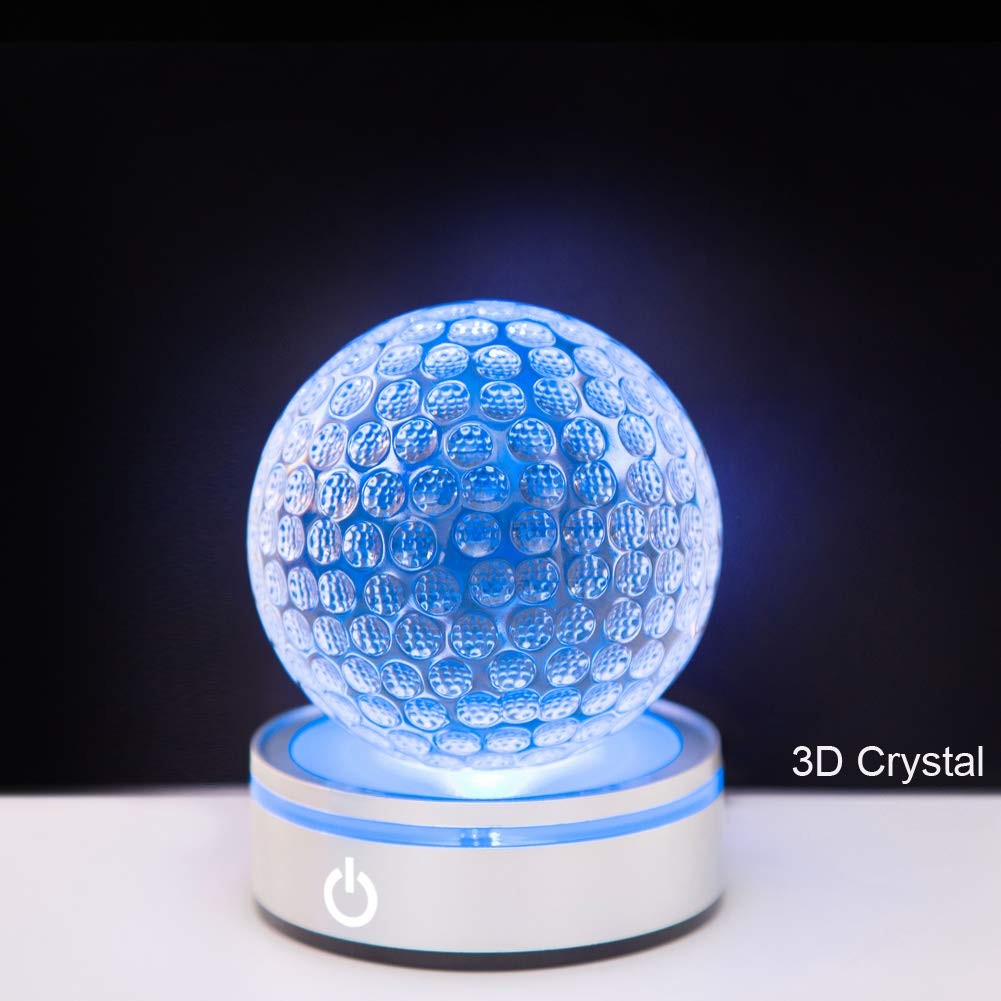 LED Light Base Lighted Display Stand for Crystal Ball Glass Art Tumbler RGB M…