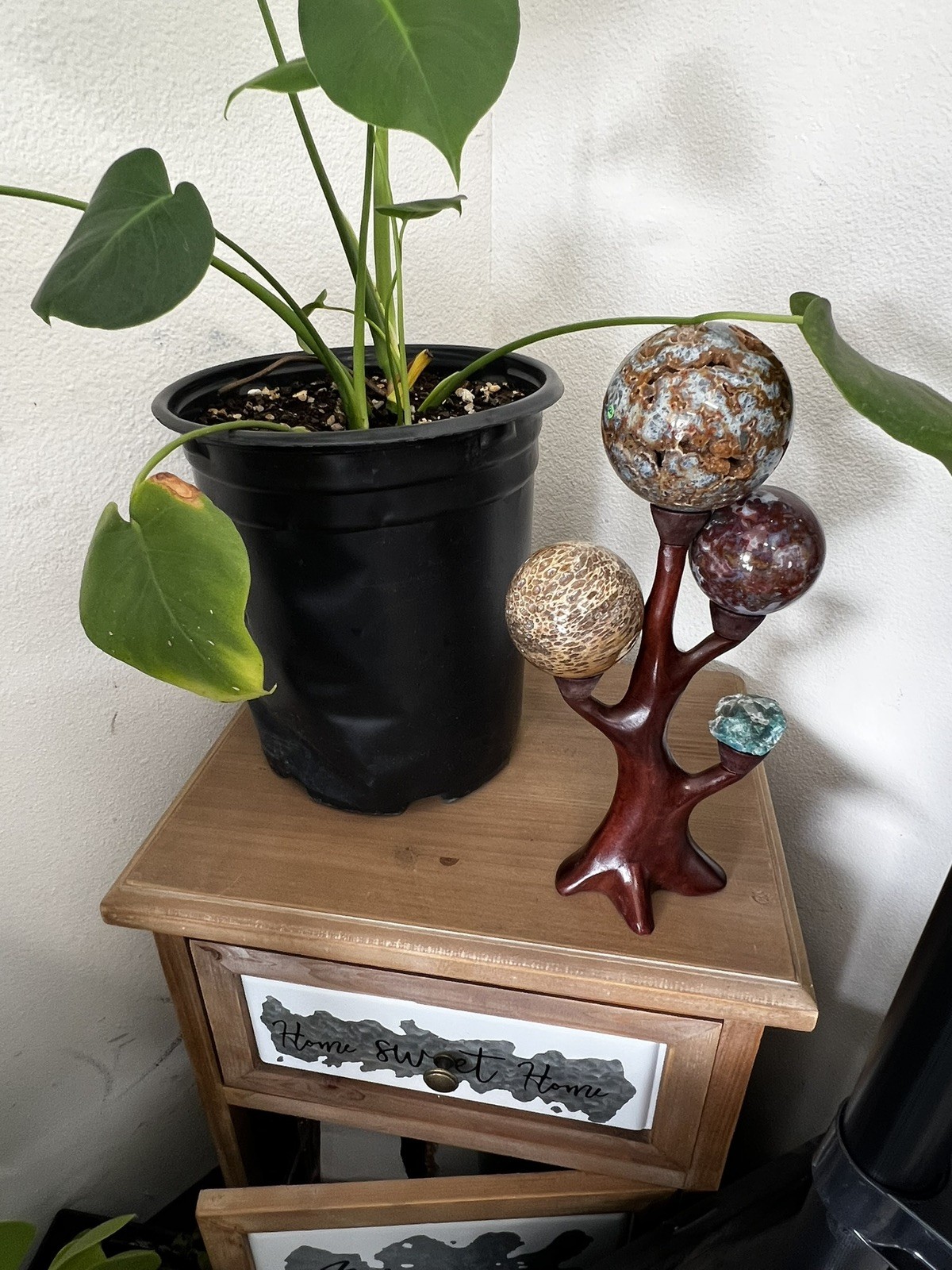Solid Wood Sphere Tree- 5 Sphere Holder (No Spheres Included)