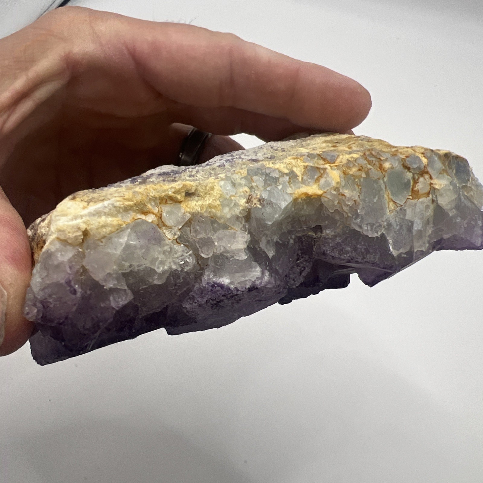 2 Pound!! Natural Guizhou QR Code Fluorite With Stand! Amazing Quality!US Seller