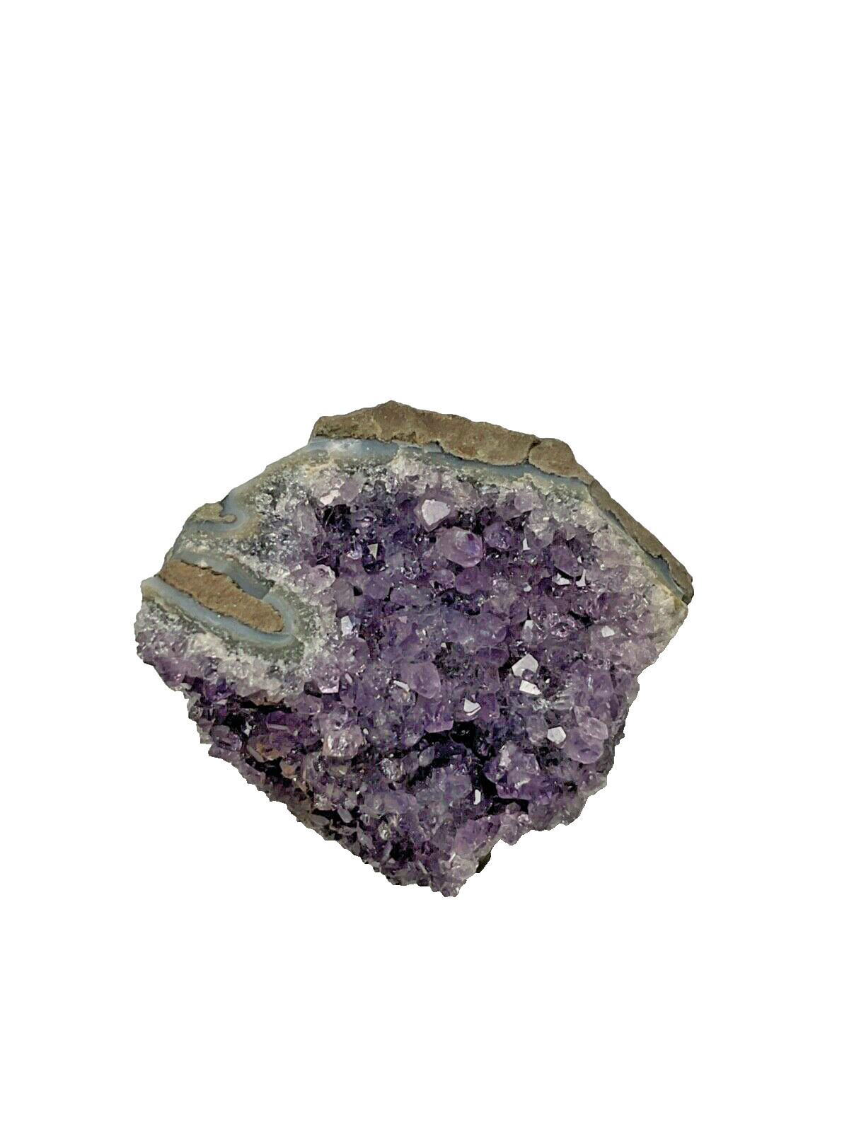 Natural Quartz Amethyst Cluster Crystal Geode, 1 7/8″ x 1 3/4″ x 1″, 66G