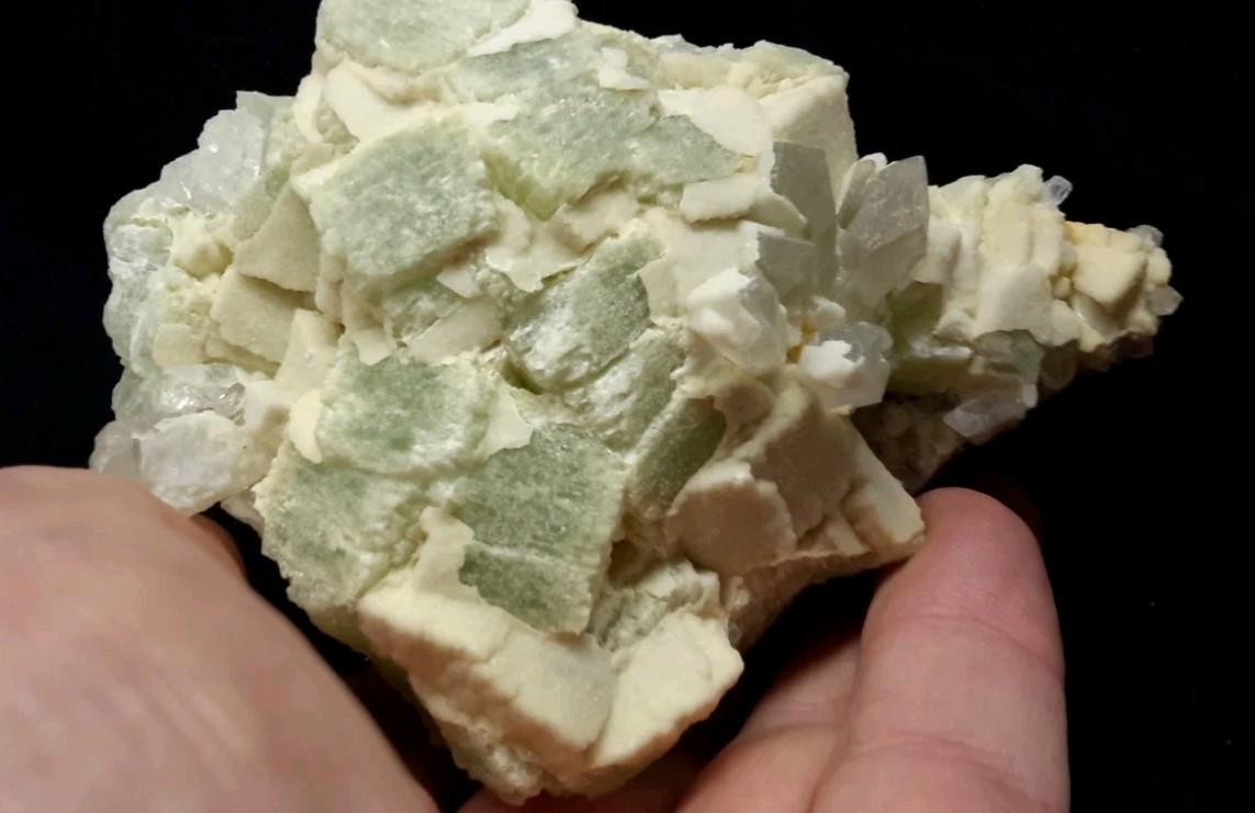3.75″ PREHNITE with QUARTZ from Imilchil, Morocco