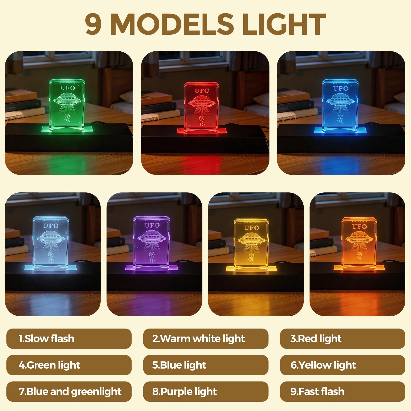 Light Base Big Size,Display Stand with 7 Color Lights 9 Lighting Modes, ABS M…