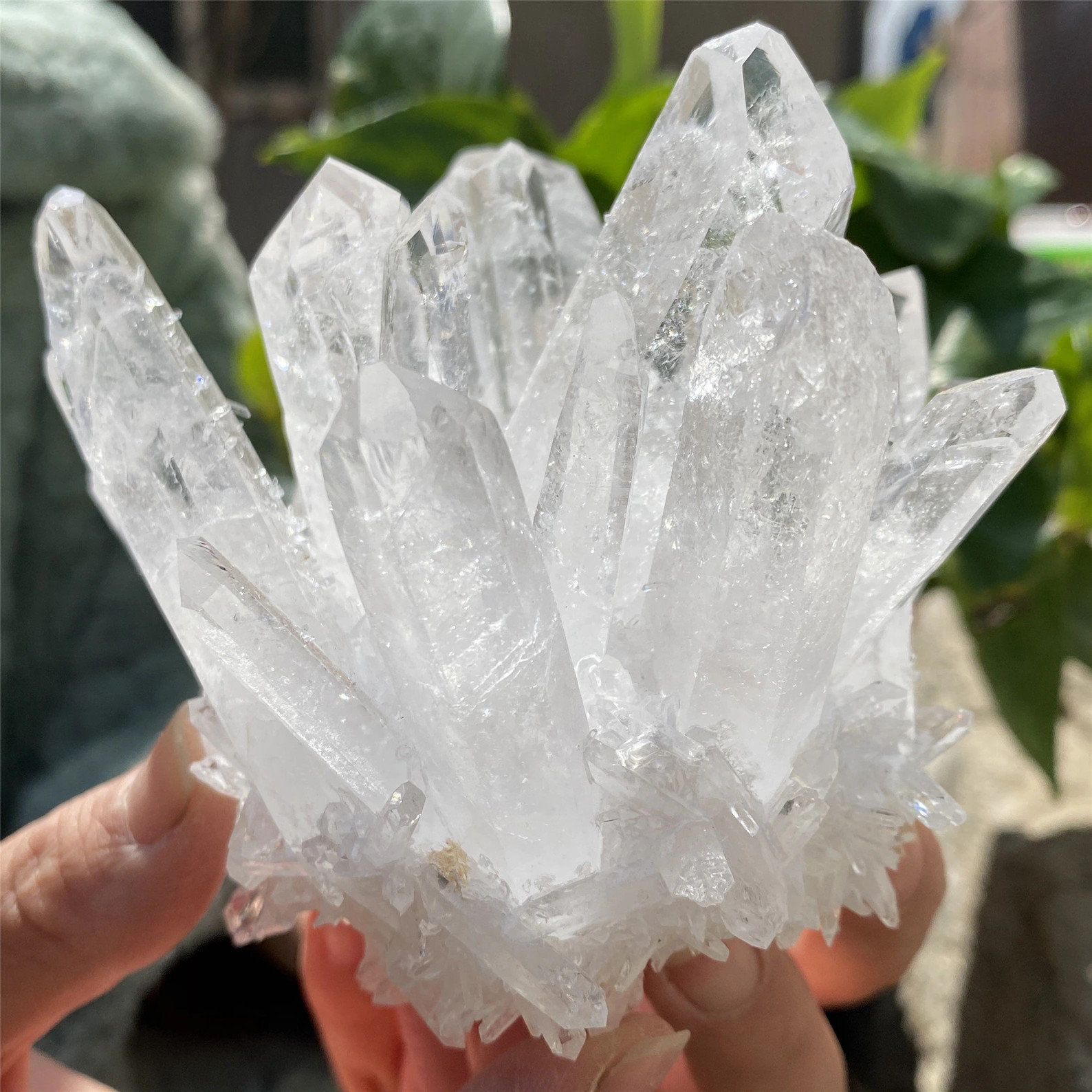 200g+ Rare Large Raw Clear Quartz Crystal Cluster Quartz Mineral Specimens Decor