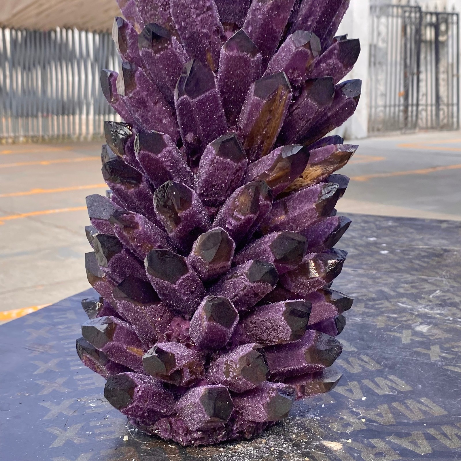 26.7LB Natural Purple Crystal Cluster/Flower Shape Mineral Specimen healing