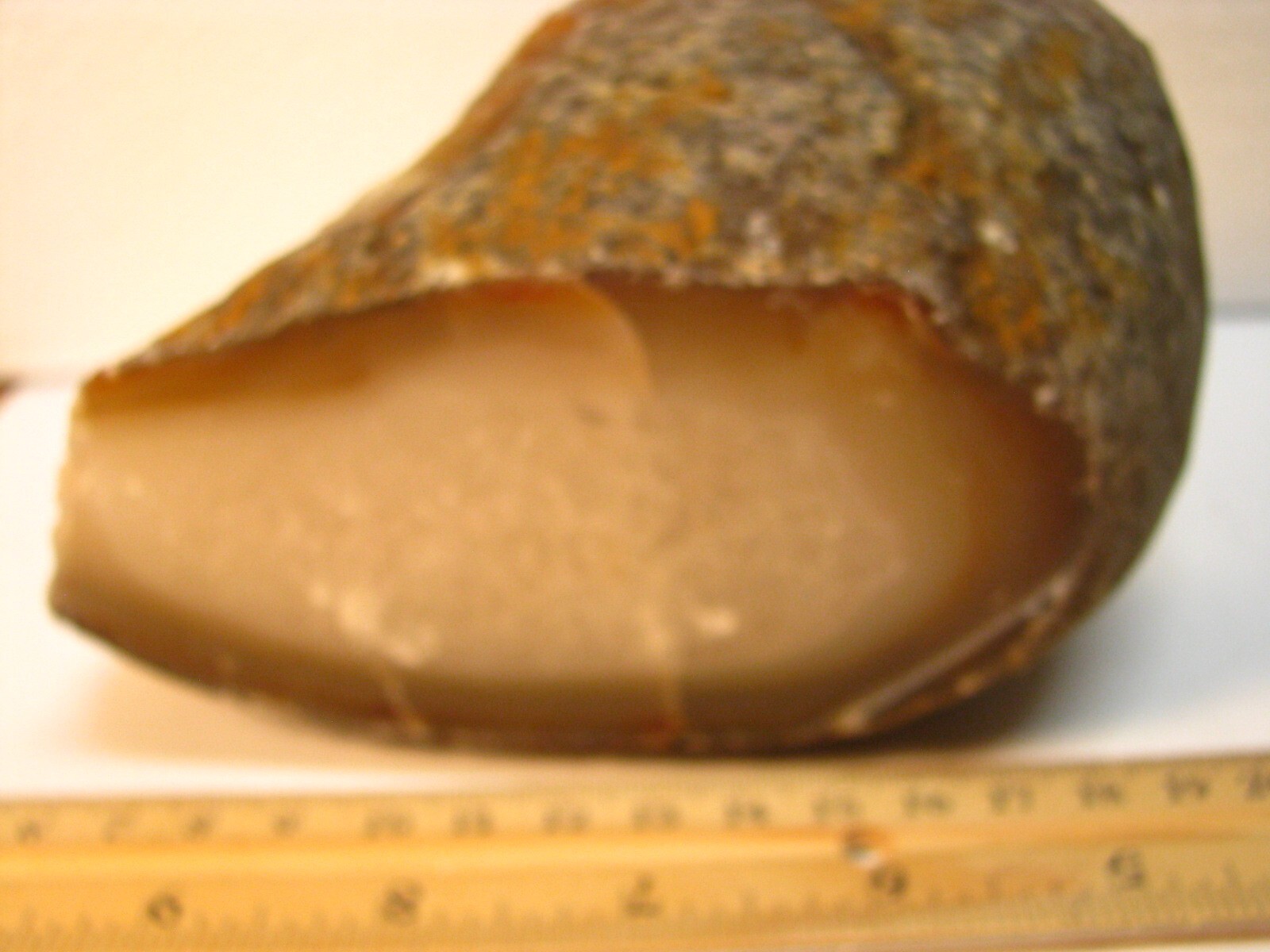 2.8lbs 1270g 6in LARGE QUARTZ AGATE BRAZIL W/CALCITE CENTER-NOT POLISHED #137