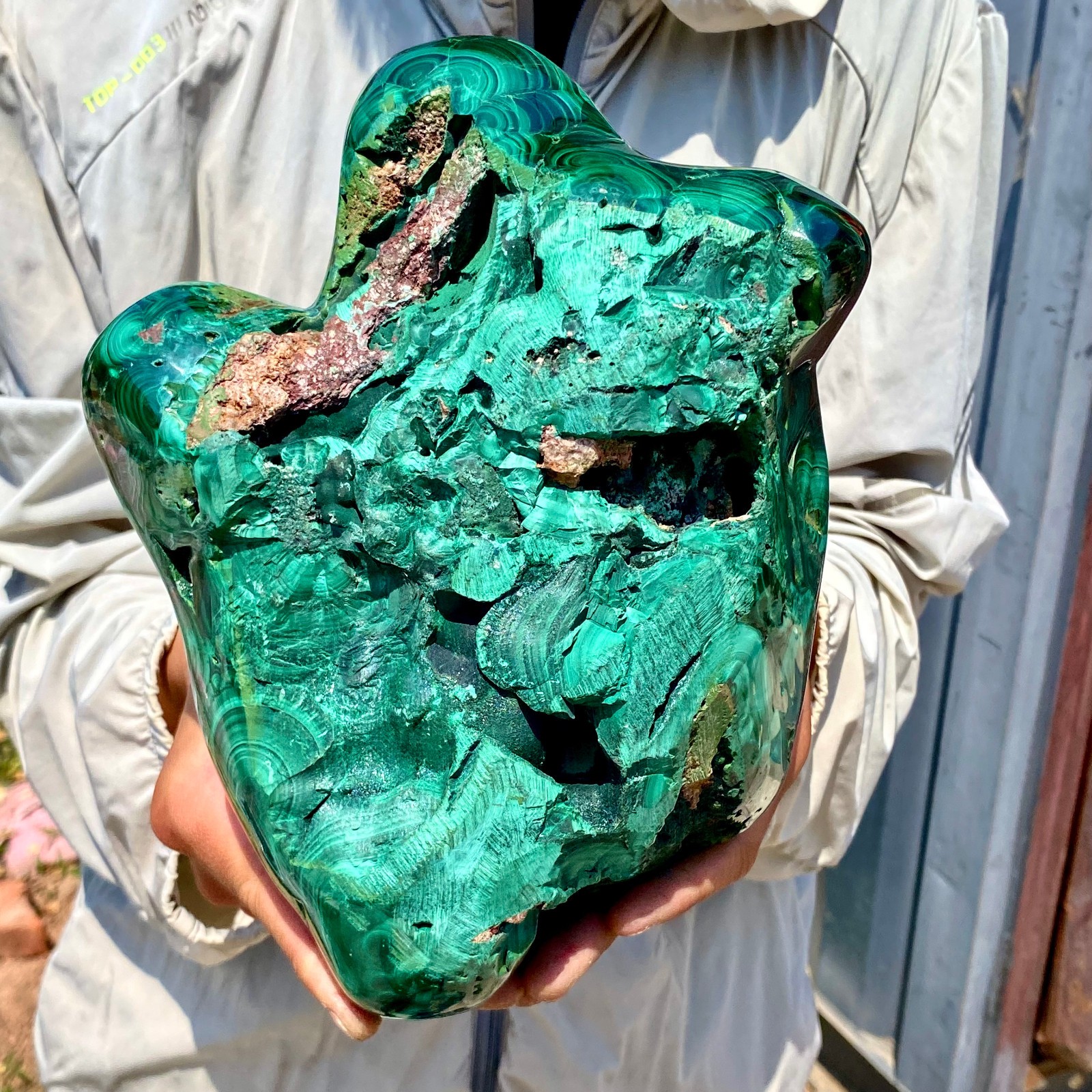 12.32LB Natural Polished Malachite Mineral freeform specimen Reiki Stone