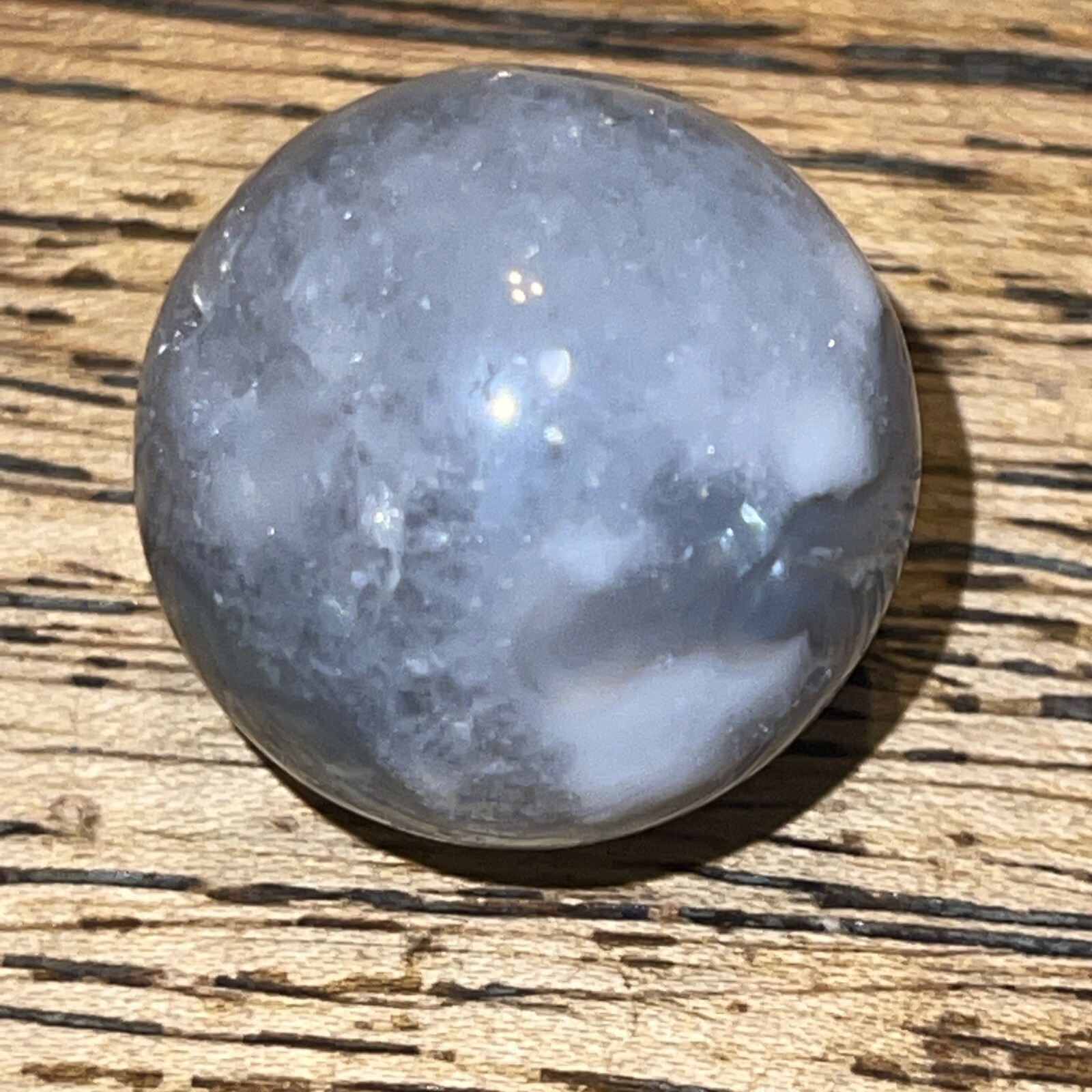 Moss Agate Sphere Ball Orb Marble 20.7mm, 16g