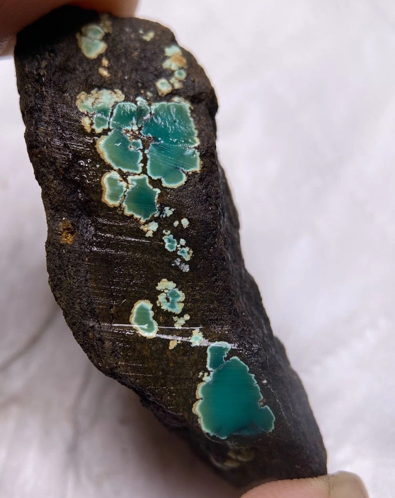 100% Natural Cloud Mountain Blue Green Turquoise Rough Specimen 17G
