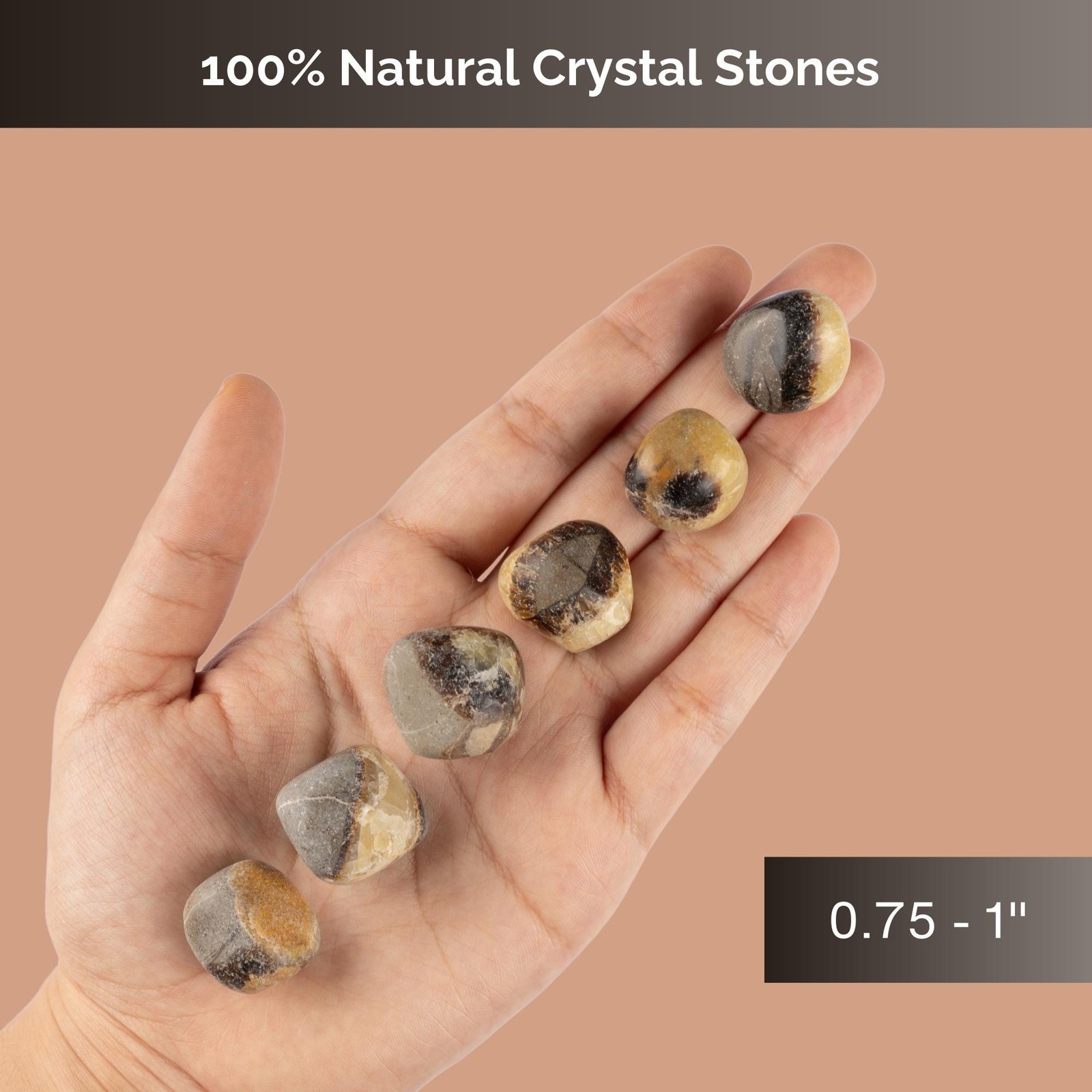 Septarian Crystal Tumble Stone, Polished Stone for Meditation & Healing