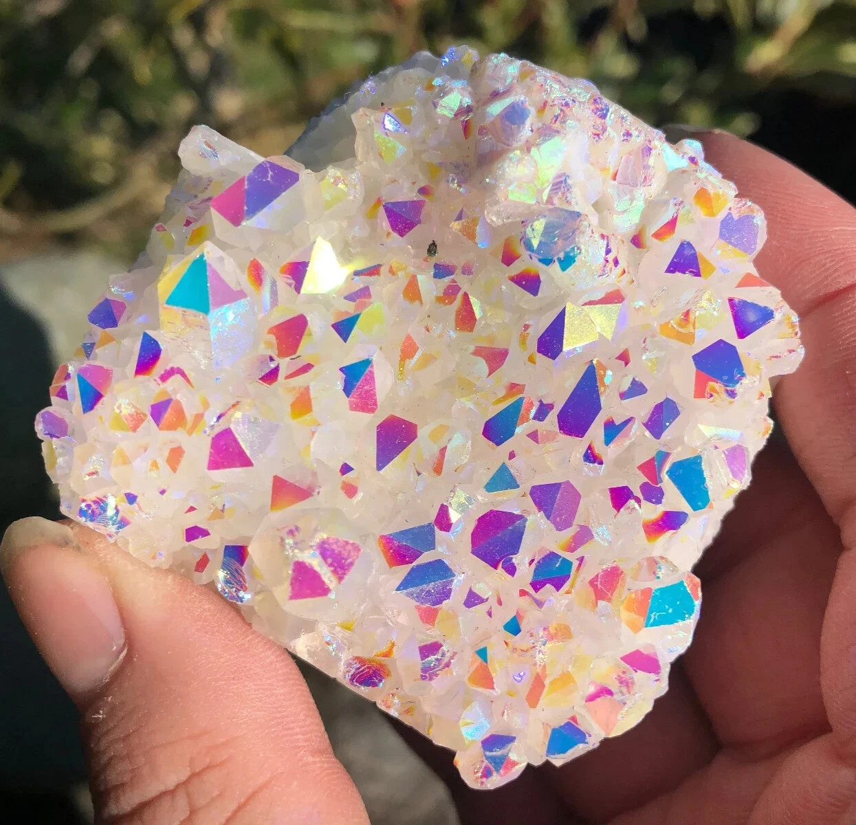 Angel Aura Quartz Cluster Set 9pcs Home Dorm Decor, Crystal Collection Gift