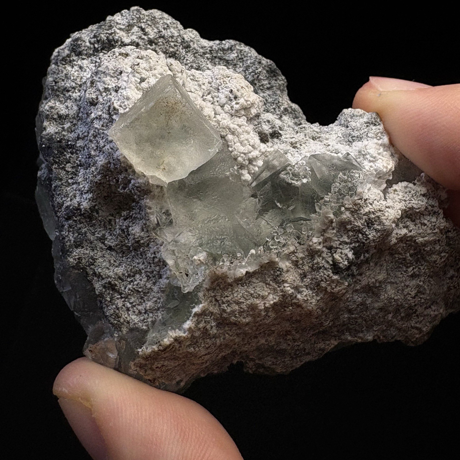 Natural Crystal Water Clear Fluorite Cluster Xianghuapu China Specimen B62