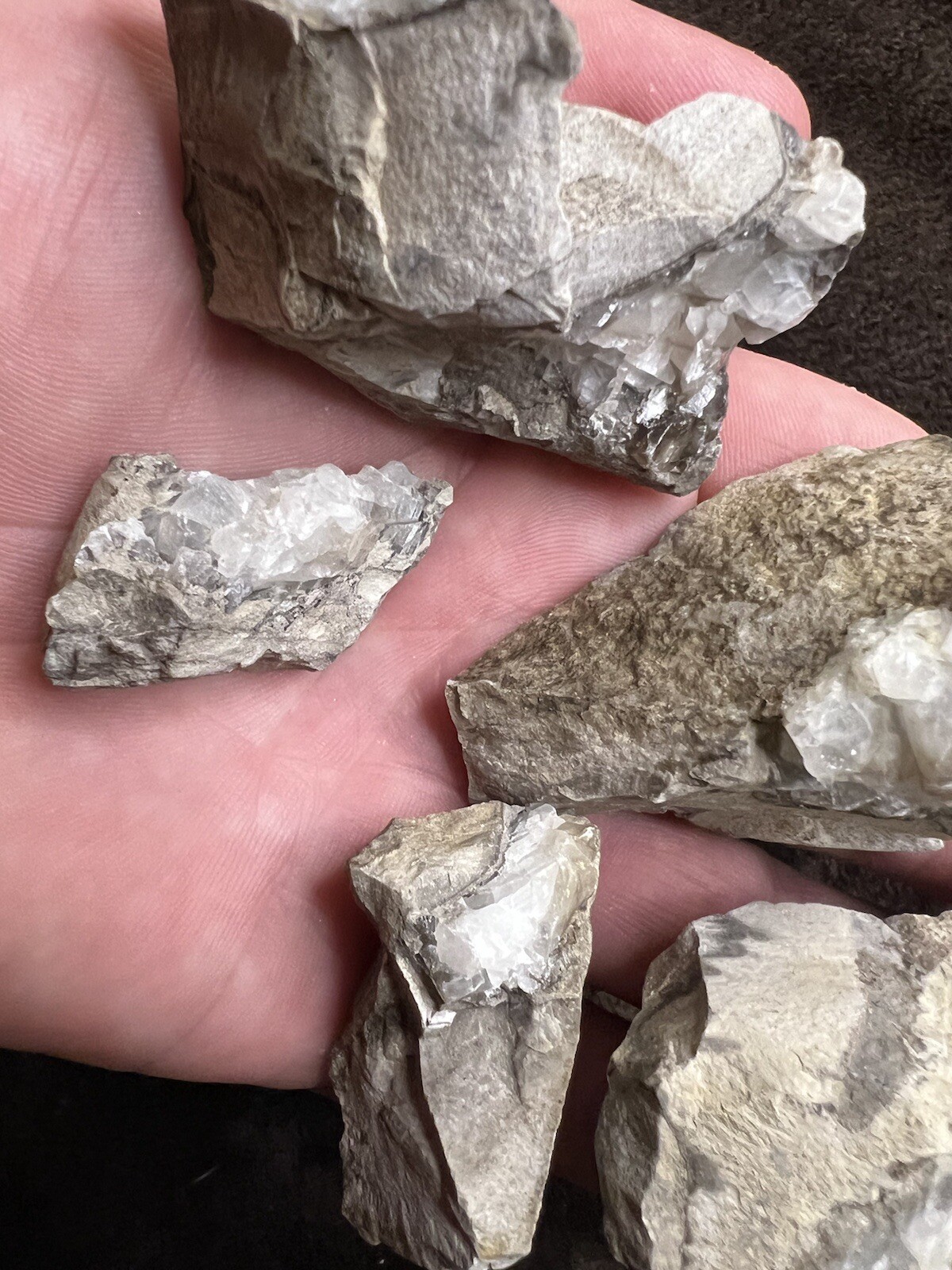 raw natural quartz crystal North East Mississippi Outcrop 5 Pieces