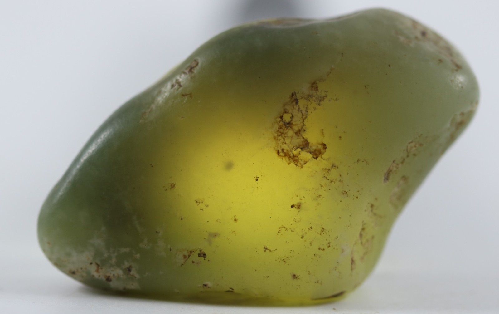 Beautiful Natural Jade Vitim River-tumbled Siberia Russia 63g COA 7039