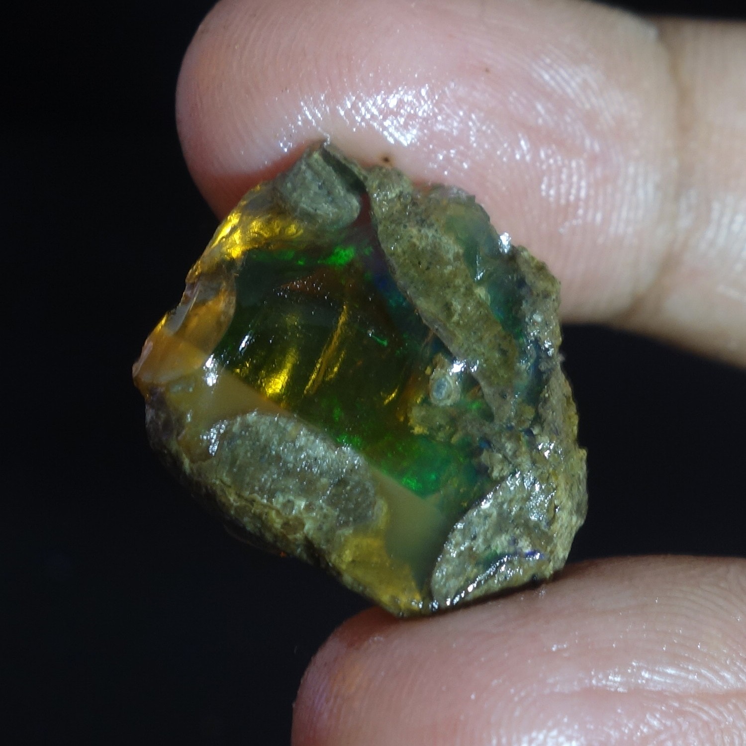 16.00 Cts 100% Natural Welo Fire Ethiopian Oil Opal Rough Cab Gems Ring Nacklace