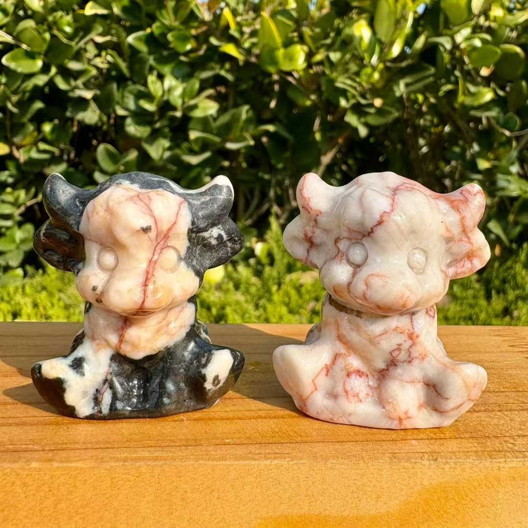 natural Mixed crystal quartz carved skull Reiki energy gift Randomly 1pc