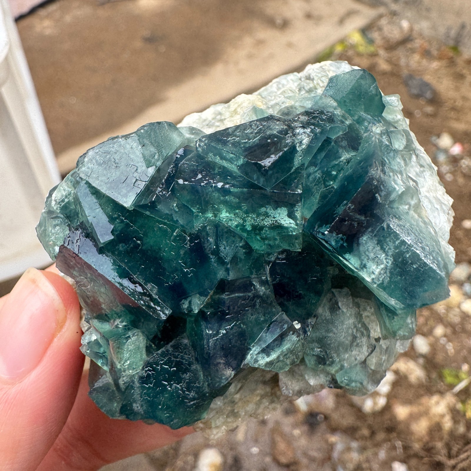 140G Natural cubic green fluorite crystal cluster rough mineral specimen Healing