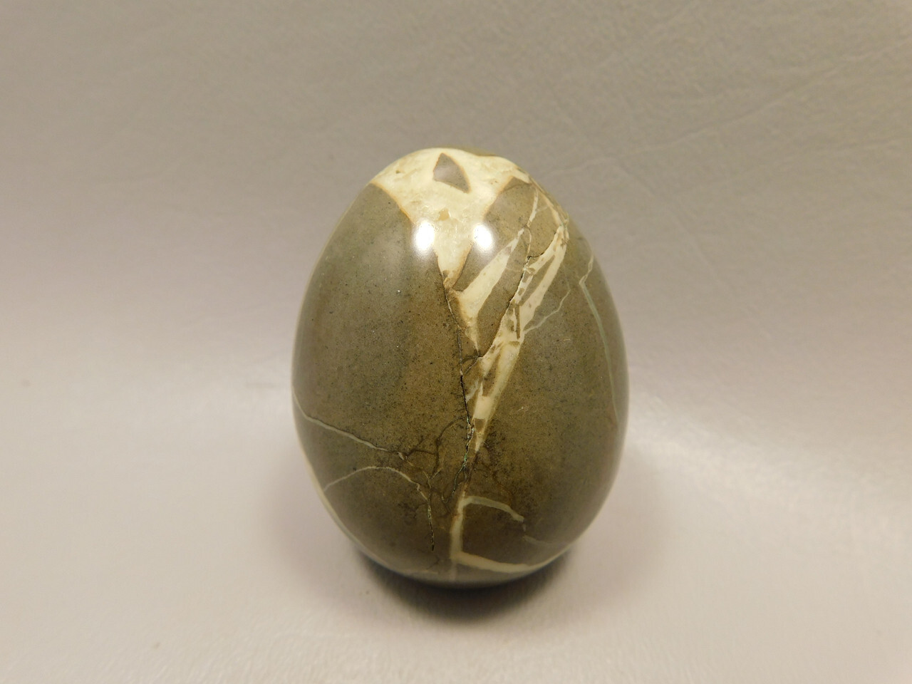 Septarian Nodule Egg Shaped 2.35 inch Polished Rock Utah Stone #O6