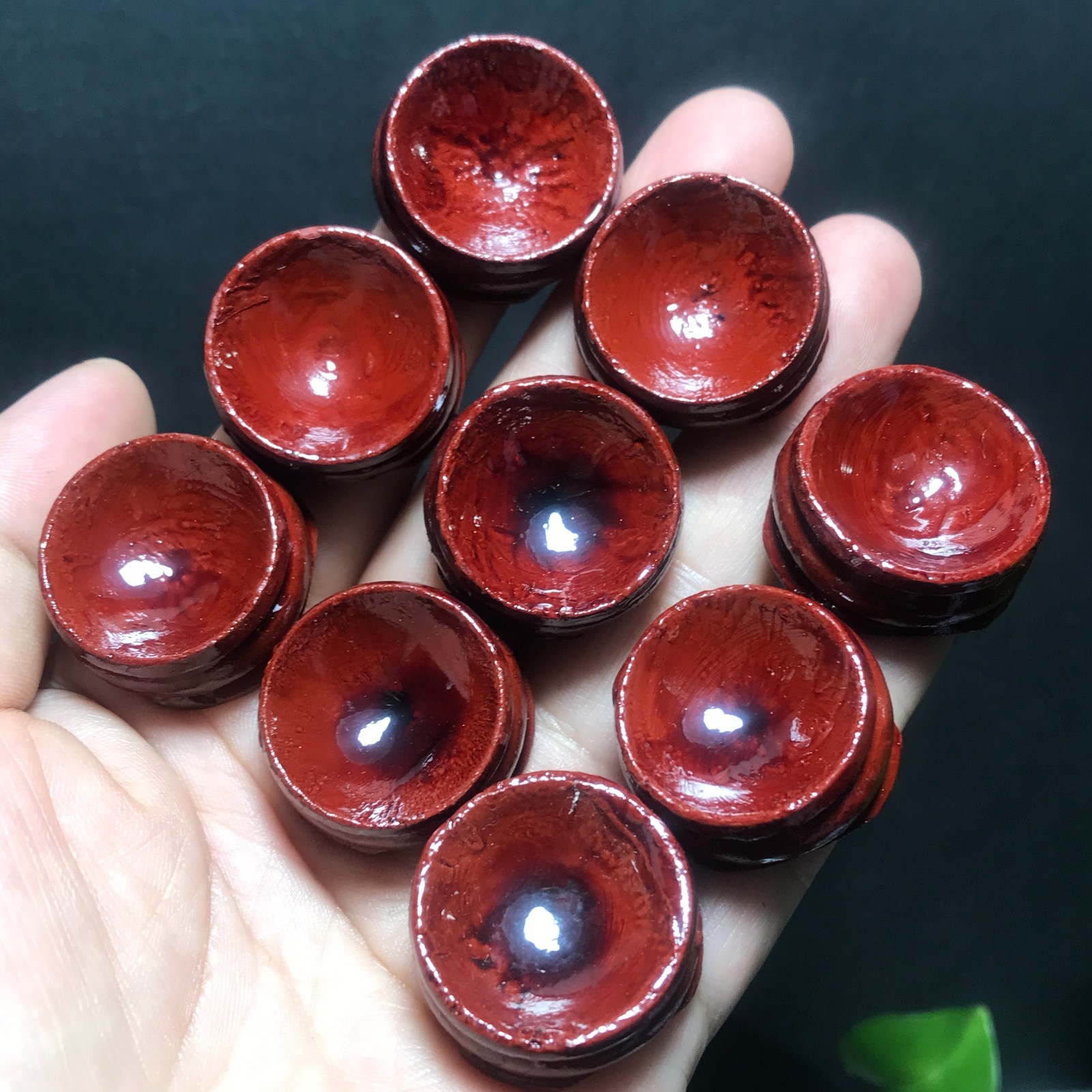 10pcs 10pcs Red Wood Display Stand For 25MM Crystal Ball Sphere Holder wholesale