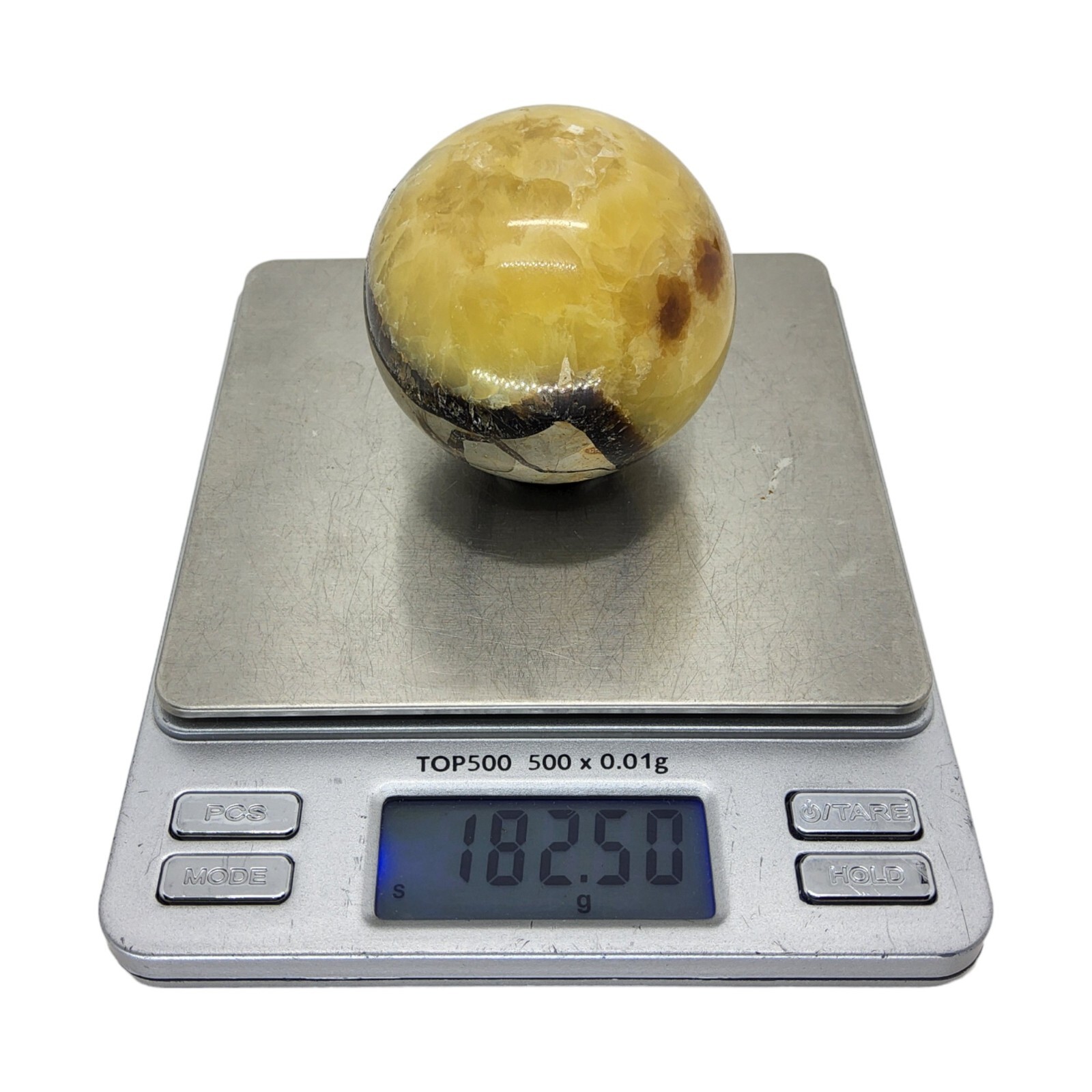 Septarian, 1 7/8 in, sphere, display specimen, #R-2724