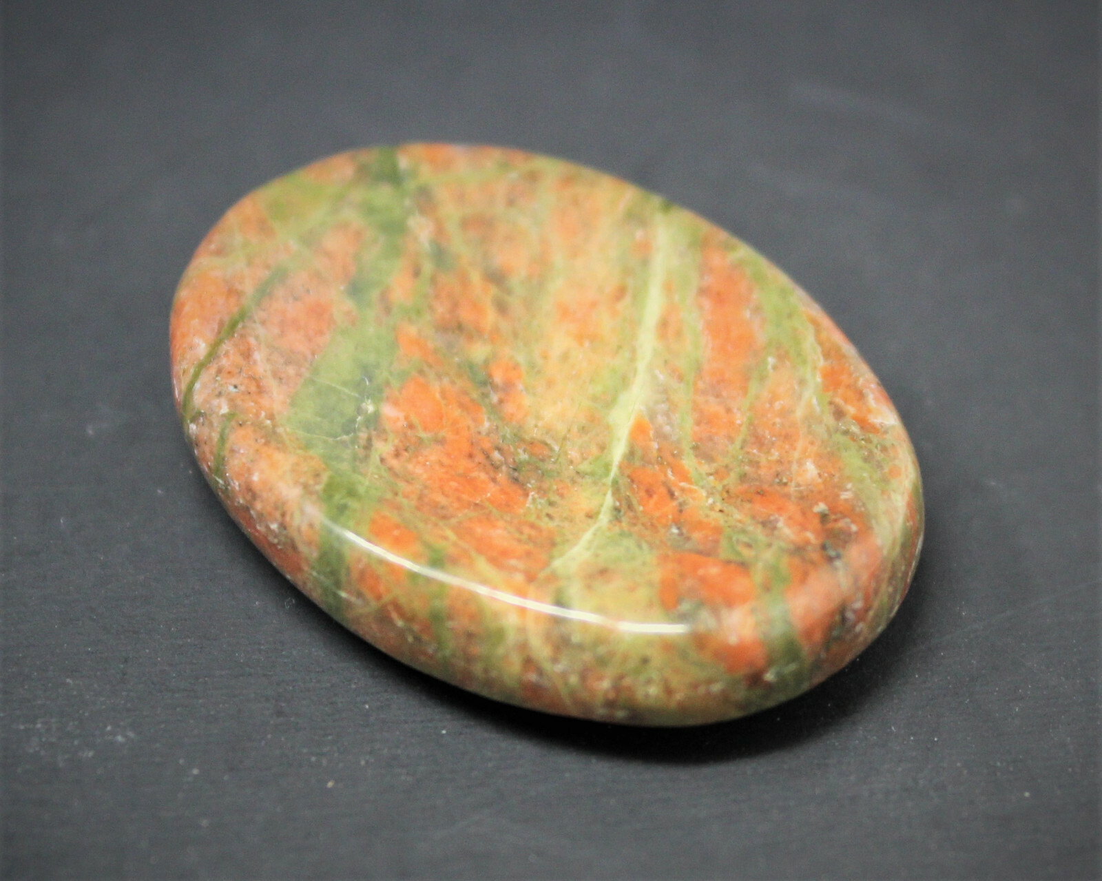 Unakite Worry Stone (Smooth Polished Pocket Gemstone, Unakite Palm Stone)