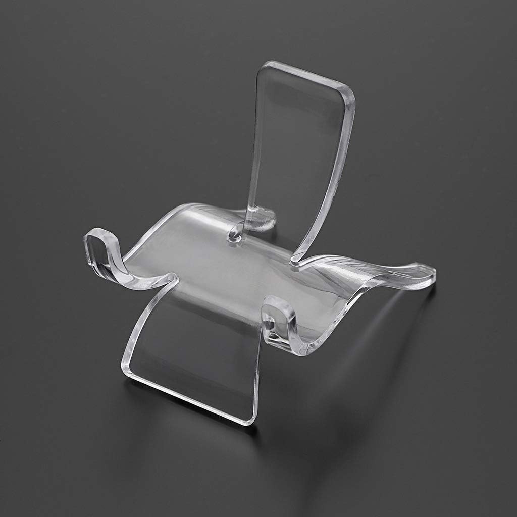 10 Packs Acrylic Triangle Display Holder Clear Plastic Display Easel Stands