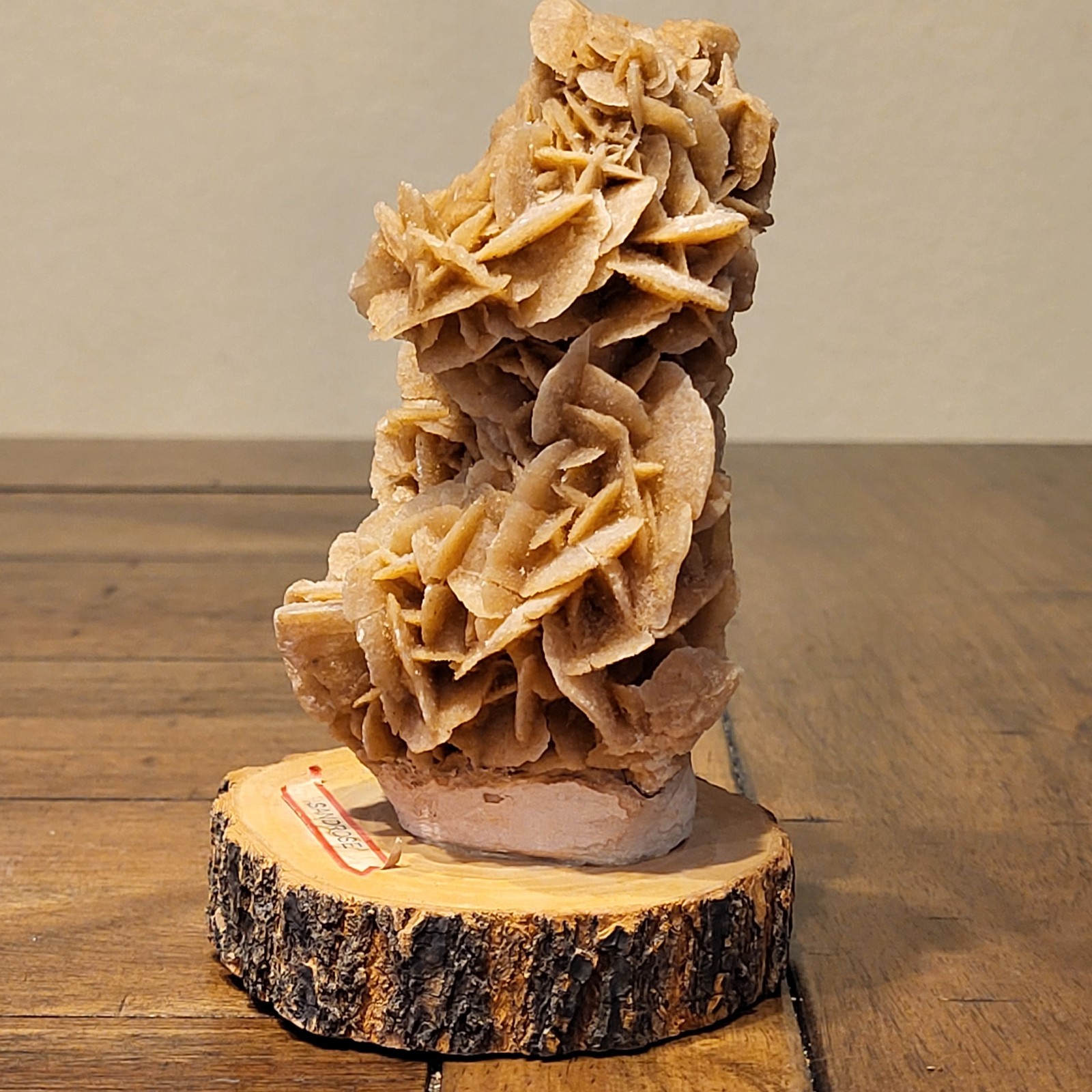 Sandrose Alpstein Tyrol Austria Souvenir Mineral Arrangement Geode Vintage