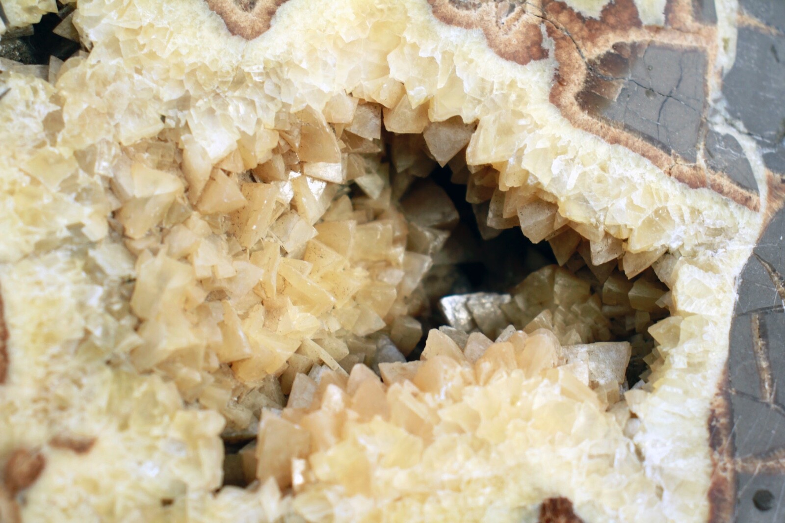Crystal Filled, Polished Septarian Geode from Utah • 12.1 lbs.
