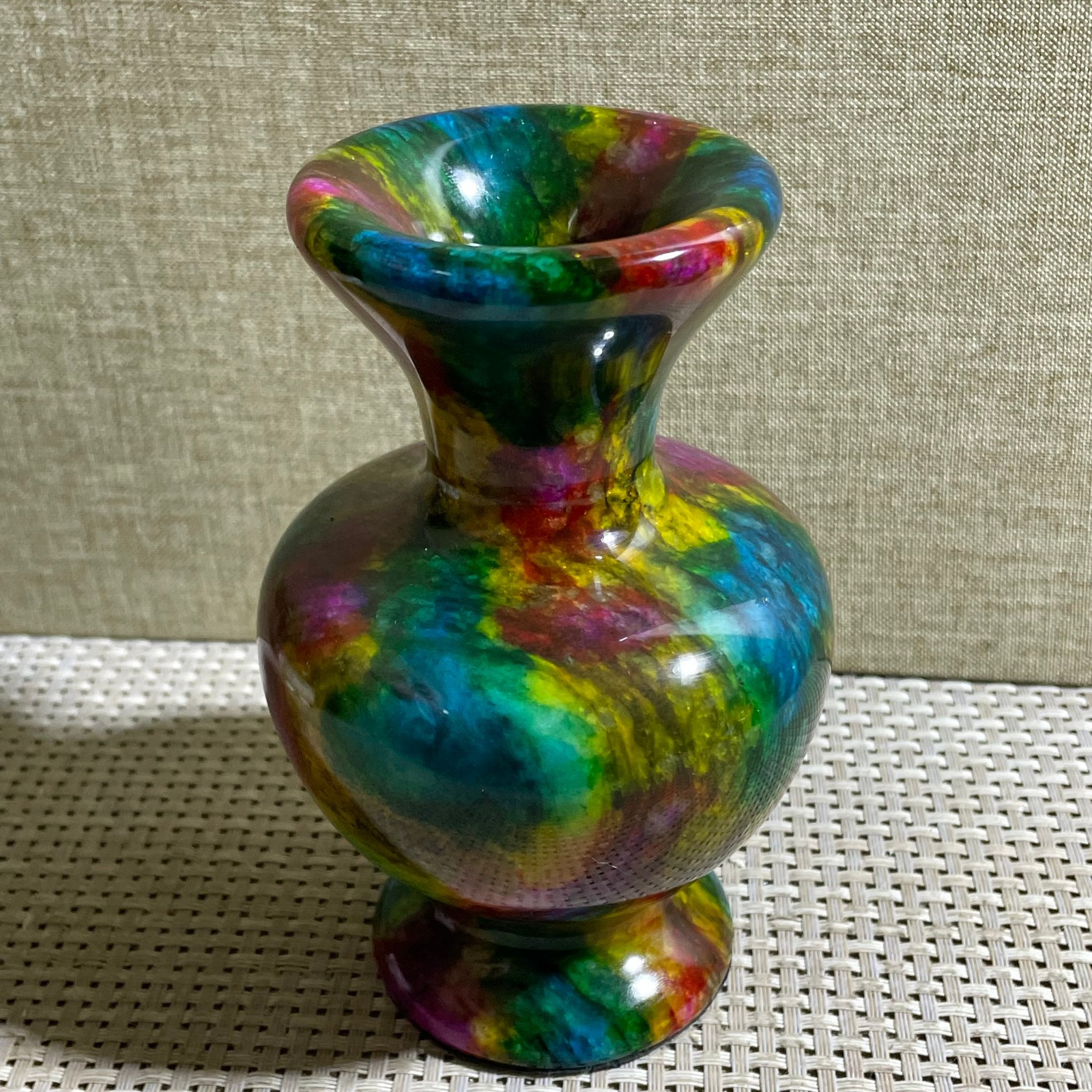 867g Seven Colors Jade vase specimen Decorative -Taiwan China