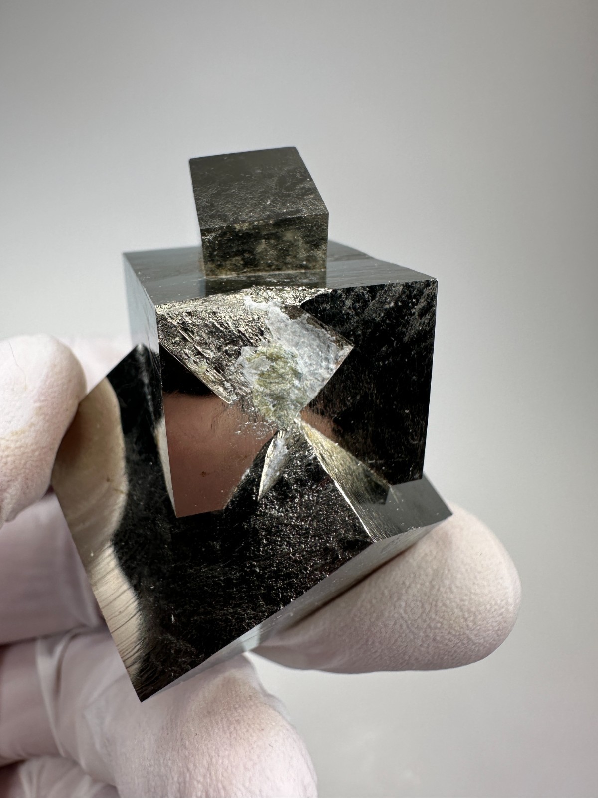 Rare Lusterous Entwined Interlocking Pyrite Cube Cluster_Spain