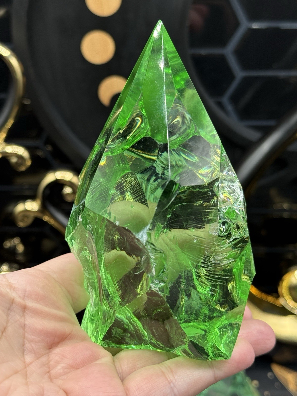 Awesome Slag Glass Top points From Mexico Stunning colors Free ship
