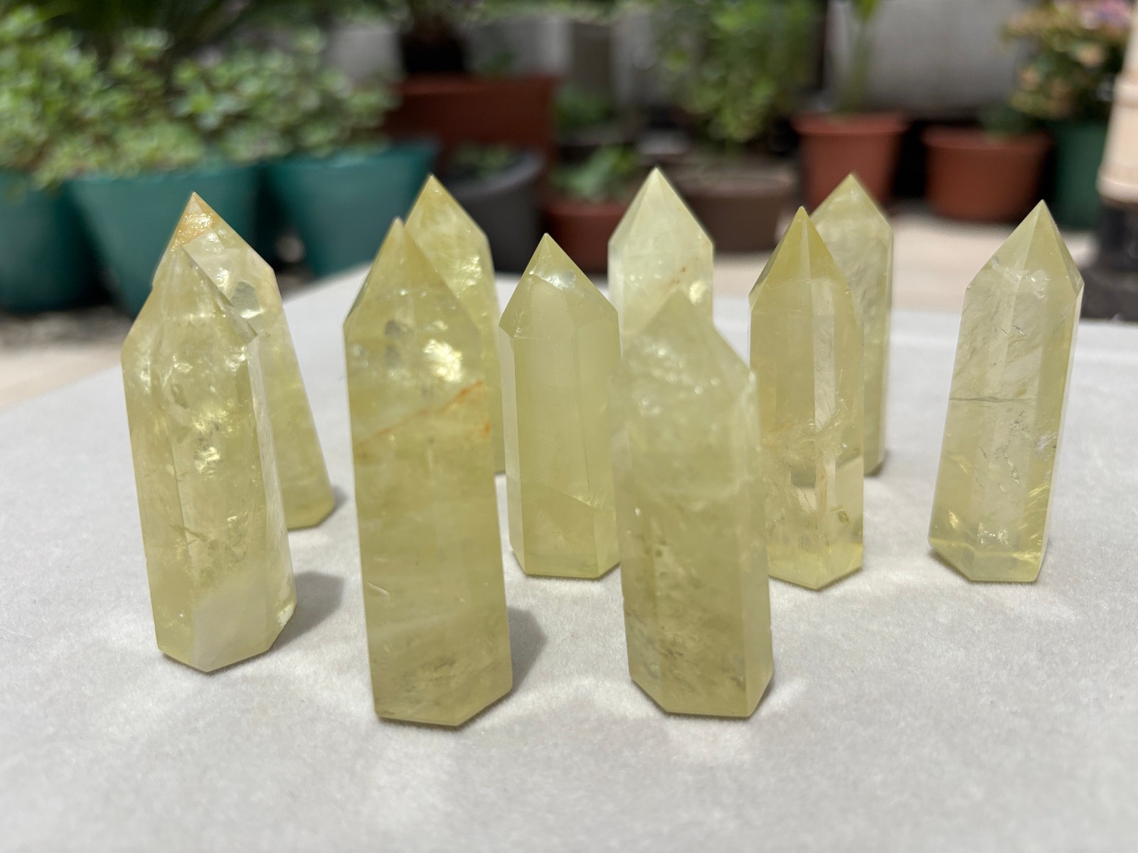 10pcs Lot 2” Citrine Point Natural Quartz Crystal Healing Obelisk Wands