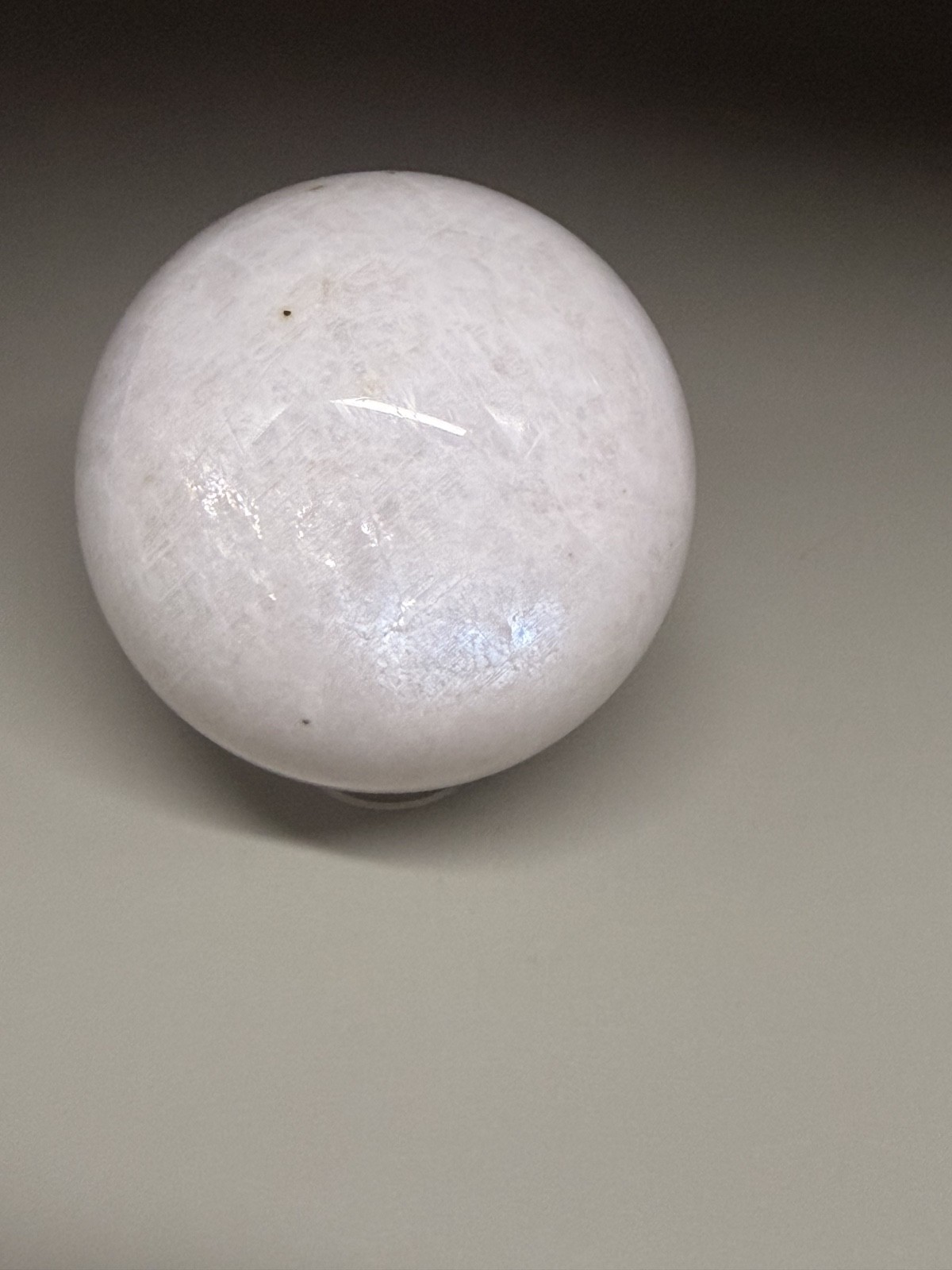 White Calcite Sphere 4.55oz 1.7in White Onyx Healing Stone