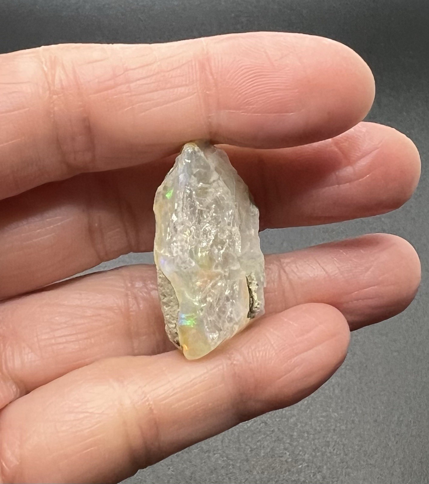 Ethiopian Welo Genuine Opal 5.9g Almost 1 1/2in AWESOME FLASHES