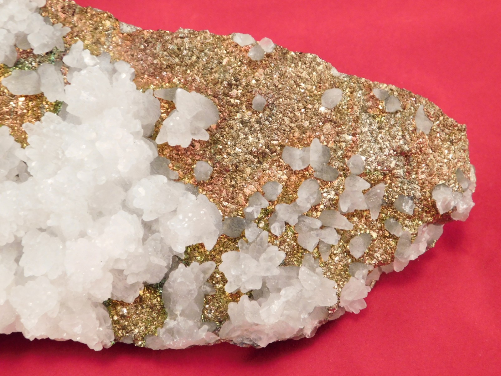 BIG! MARCASITE Crystal Cluster with Fluorescent Calcite Crystals Mexico 2464gr