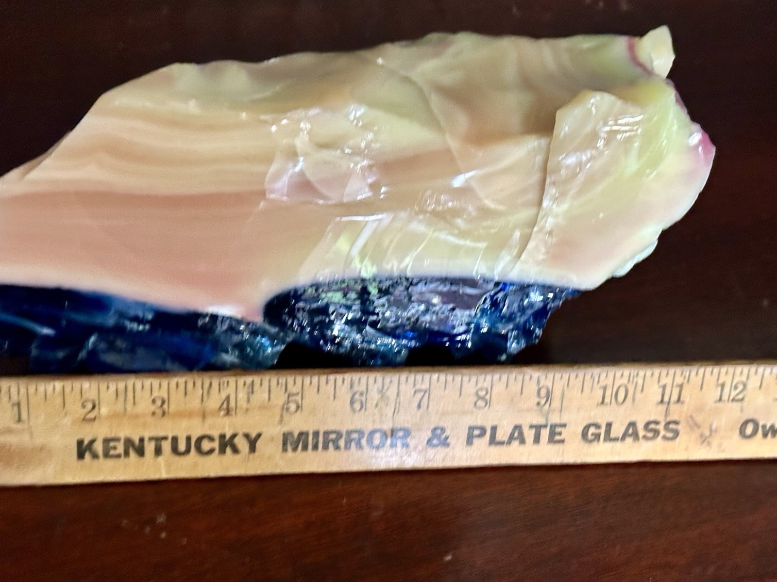 Stunning Uranium Slag Glass Cullet Mixed Blue Yellow Orange HOUZER Rock Overpour