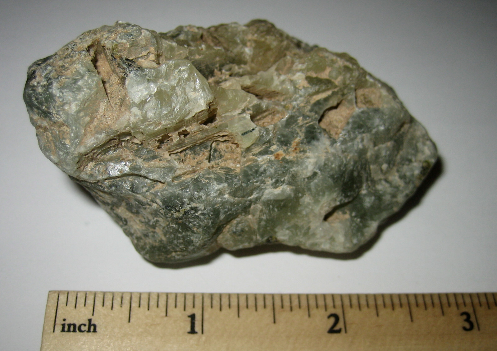 3″ NATURAL ROUGH PREHNITE & EPIDOTE CRYSTAL MINERAL MALI, AFRICA ~ 137.6g *3