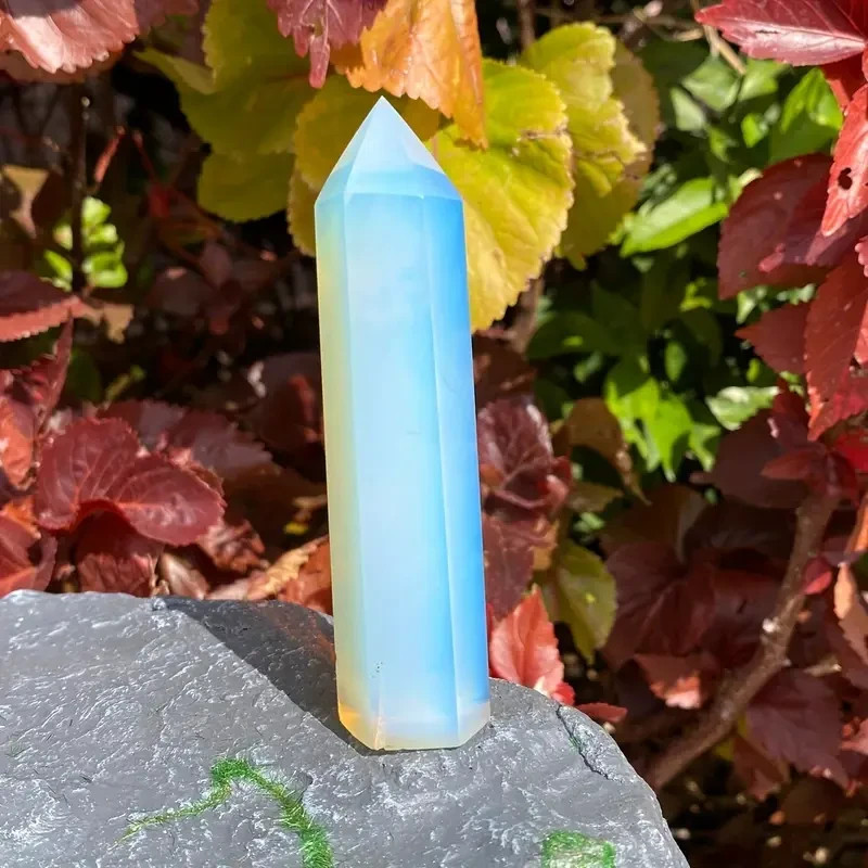 Natural Opal Healing Crystal Tower Point Wands Obelisk Reiki Mineral Specimens