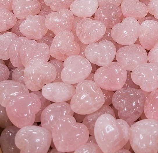 10 LB Mini Rose Quartz Hearts Bulk Lot Polished Natural Crystal Assortment