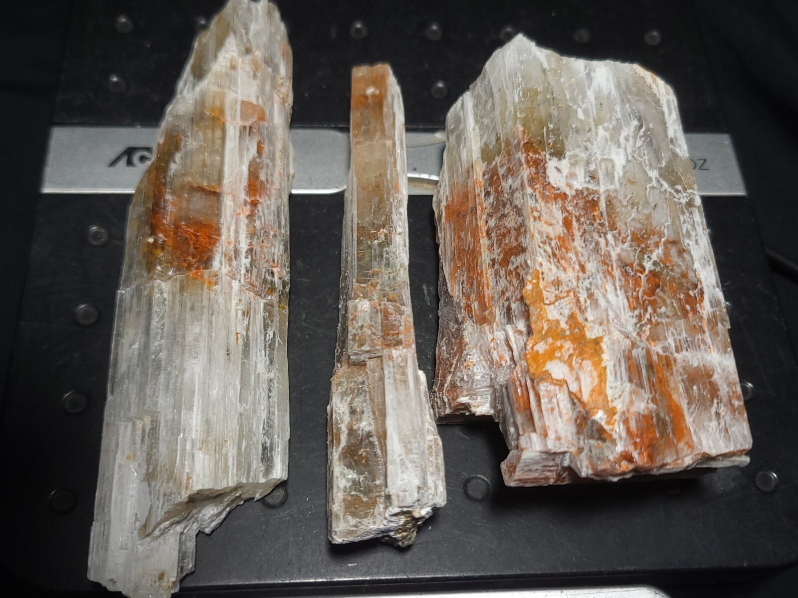 Lot of 3 Kernite w/ Realgar Specimens from Boron, CA (11.1 oz.)