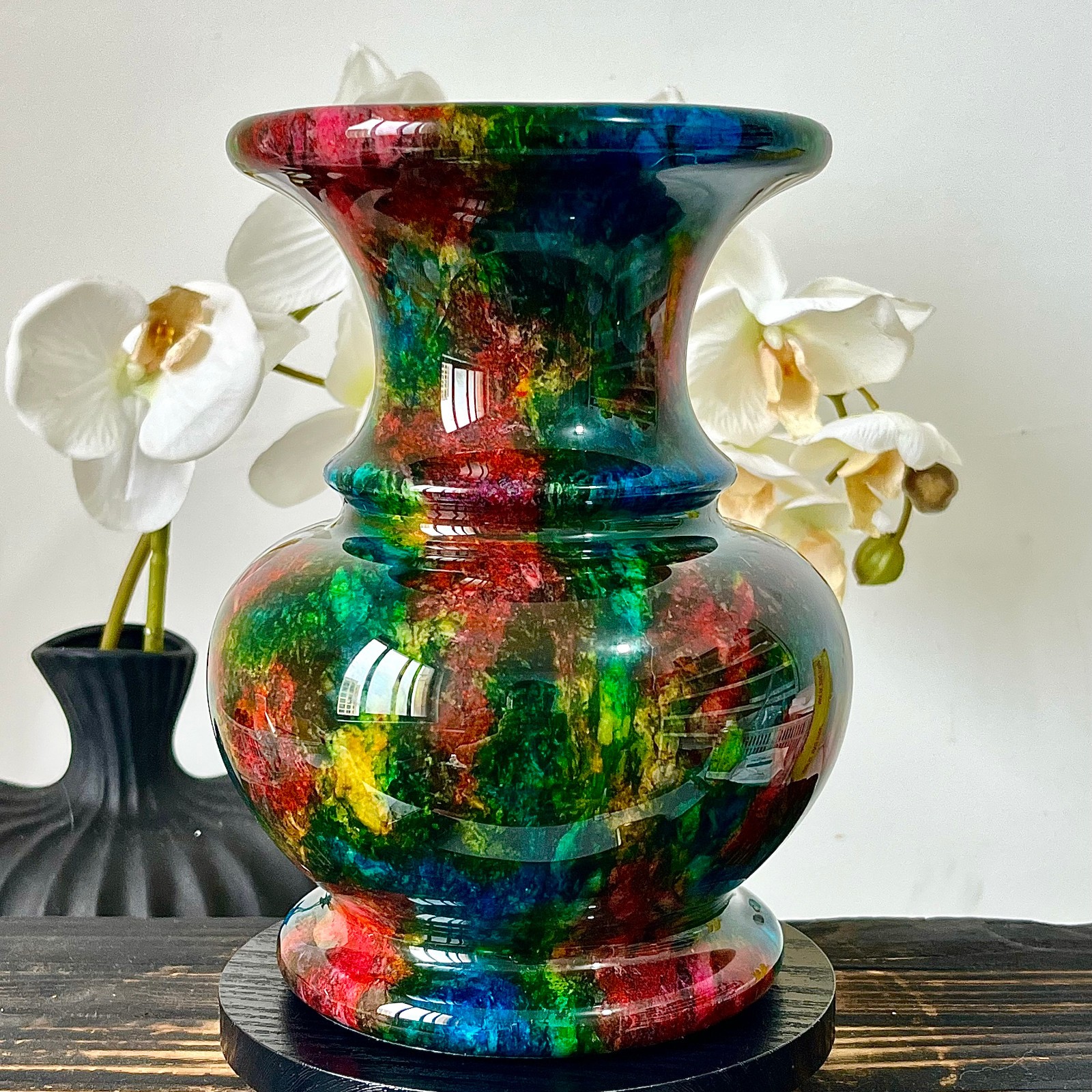 6.82LB Natural “Seven Colors Jade” vase specimen -Taiwan China