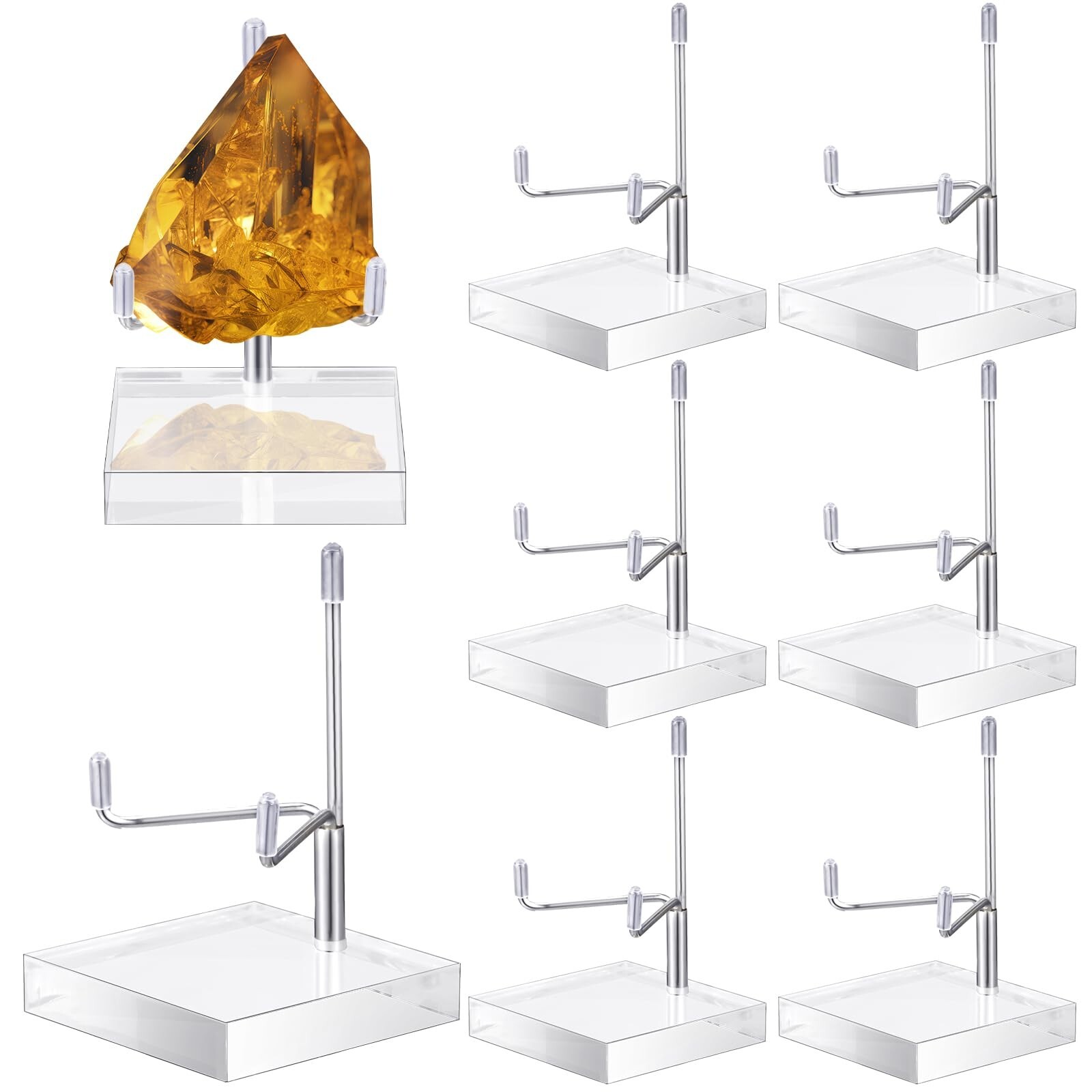 Kigley 8 Pcs Adjustable Metal Arm Display Stand Crystal Holder Easel Display …