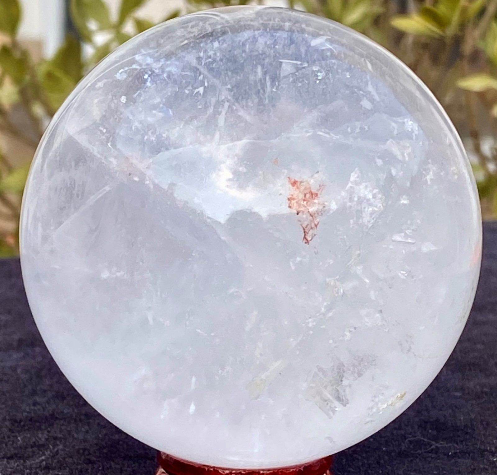 1.15LB Natural white crystal transparent quartz crystal ball repair