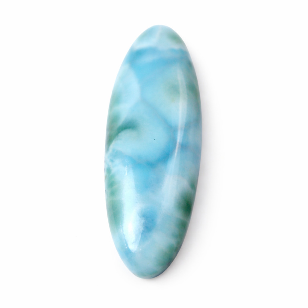 Charming Design Natural Sky Blue Larimar Cabochon 43mm