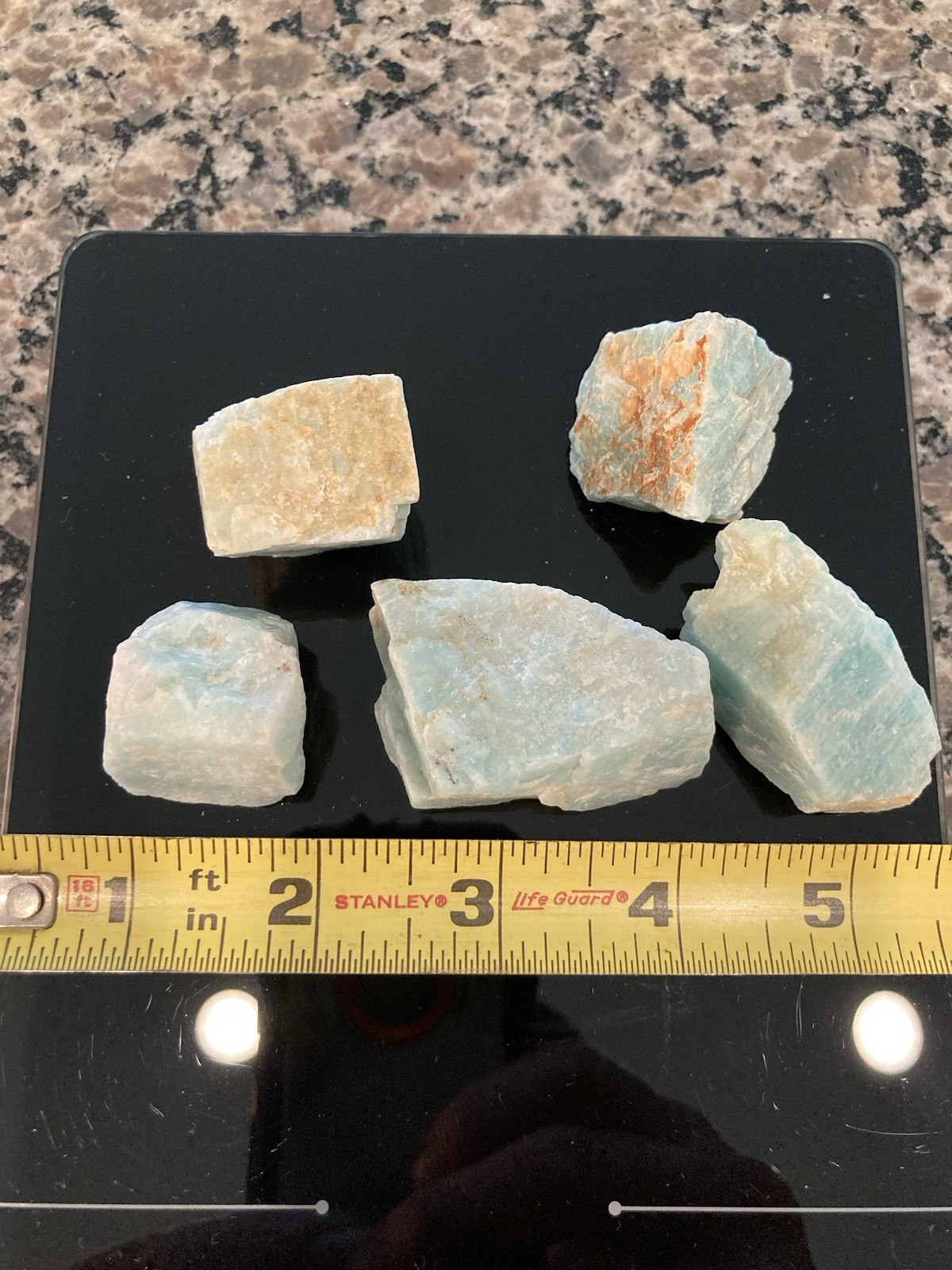 5 Pieces of Beautiful Amazonite 5.9oz – 167g PIKES PEAK Colorado