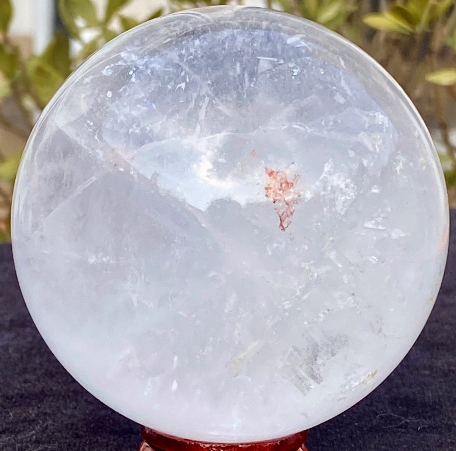 1.15LB Natural white crystal transparent quartz crystal ball repair