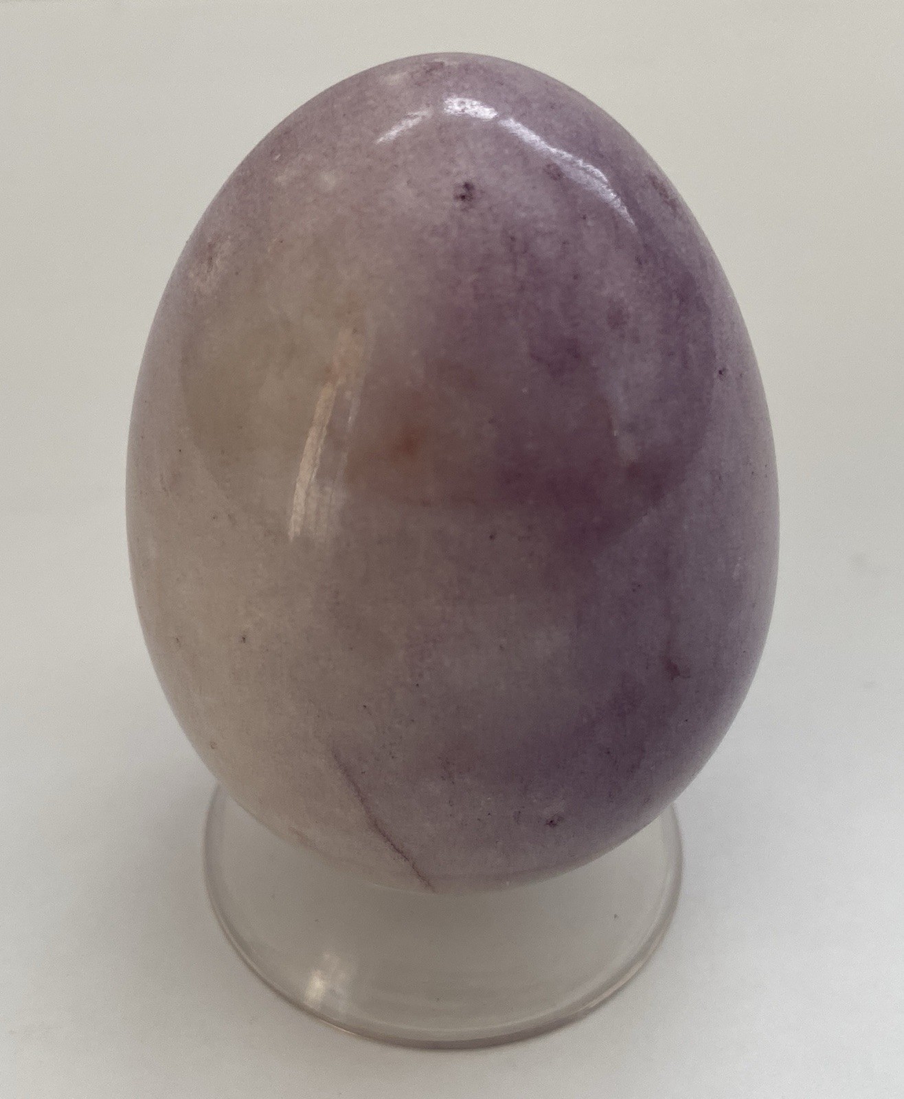 Natural Onyx Stone Egg With Stand Hand Polished Banded Agate Calcite Crystal