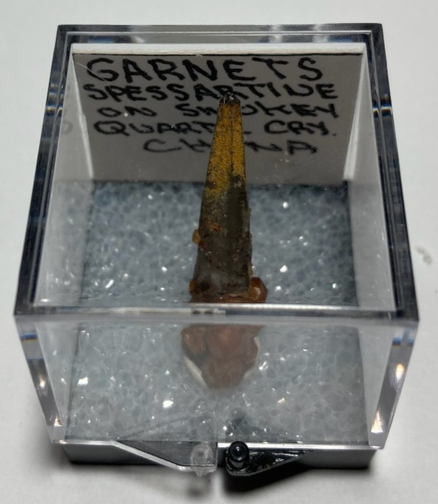 Spessartine Garnets on Smokey Quartz Thumbnail from China