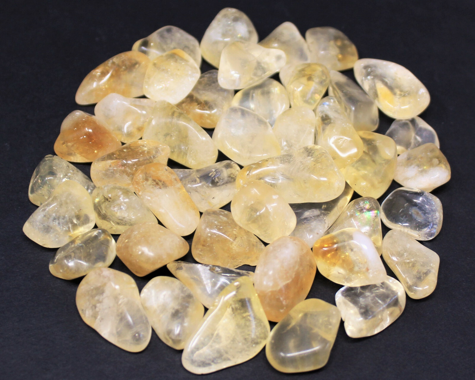 5 lb Bulk Citrine Tumbled Stones: A Grade (Crystal Healing, Chakra)