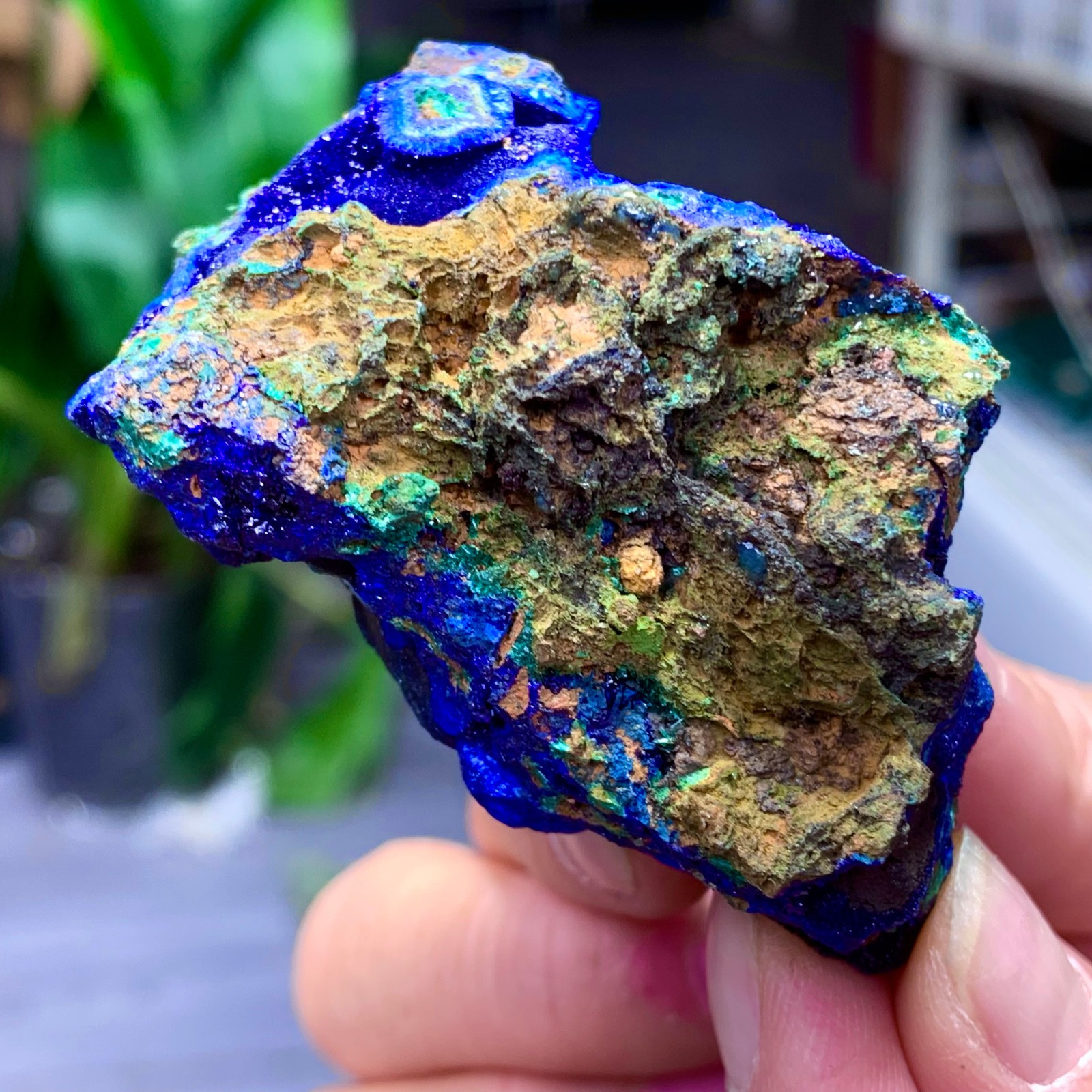 102G BEST Natural Azurite/Malachite crystal minerals specimens